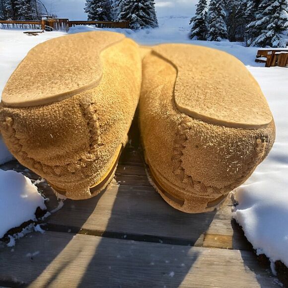 Minnetonka Trapper Women's Leather Fur Lined Moccasins Size 6 - Picture 5 of 12